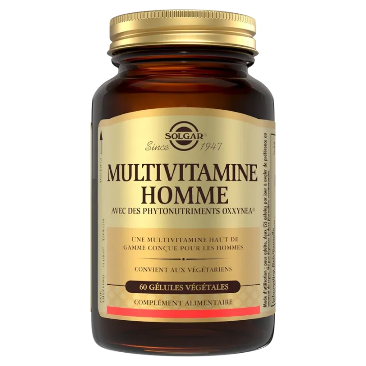 Multivitamine homme Solgar - pot de 60 g&eacute;lules