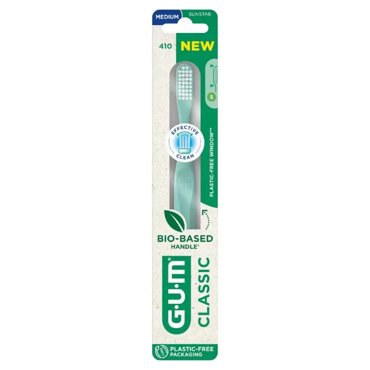 Classic brosse &agrave; dents bio-sourc&eacute;e Medium Gum - une brosse &agrave; dents