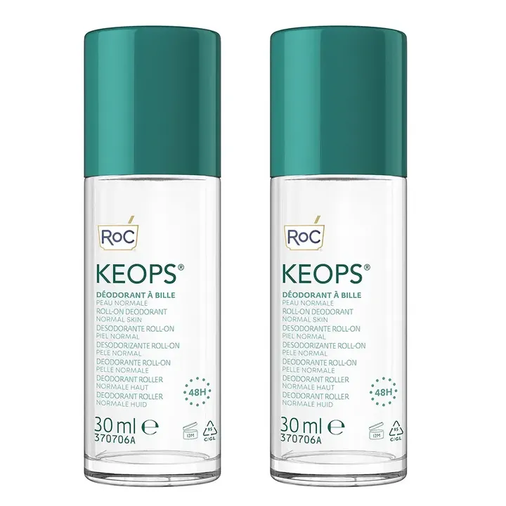 Keops D&eacute;odorant bille RoC - lot de 2 roll-on de 50ml offre sp&eacute;ciale