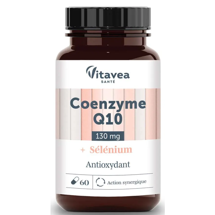 Coenzyme Q10 + s&eacute;l&eacute;nium Vitavea - pot de 60 g&eacute;lules