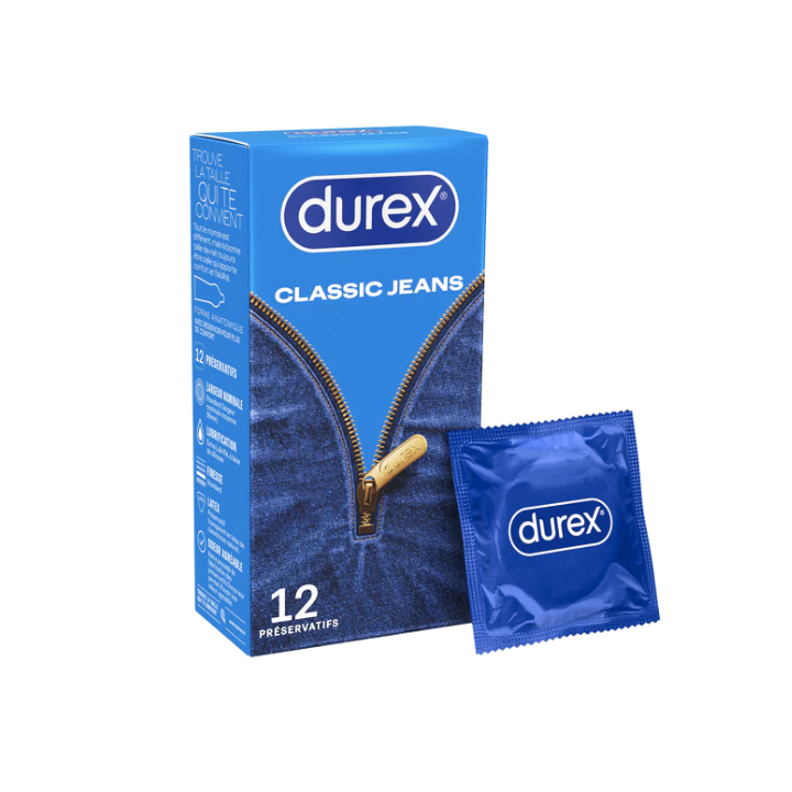 Classique jeans confort et confiance Durex - 12 pr&eacute;servatifs