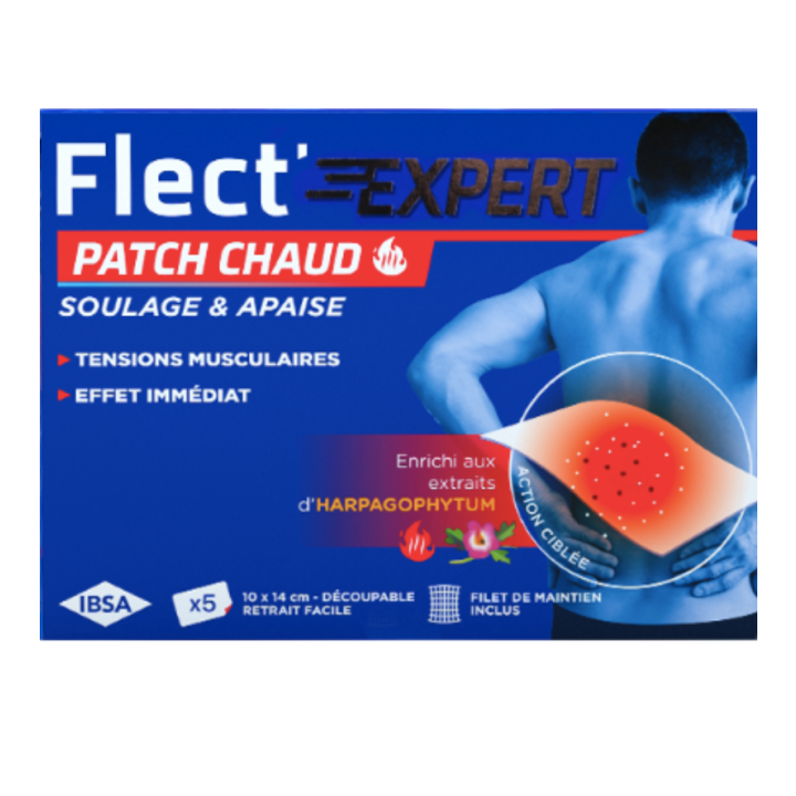 Flect'expert patch chaud Ibsa - boite de 5 patchs 