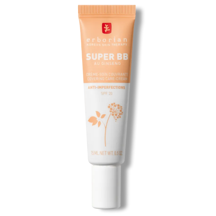 Super bb cr&egrave;me-soin couvrante anti-imperfections dor&eacute; spf 20 Erborian - tube de 15ml 