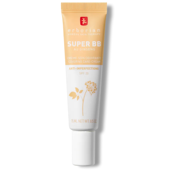 Super bb cr&egrave;me - soin couvrante anti-imperfections nude spf 20 Erborian - tube de 15ml