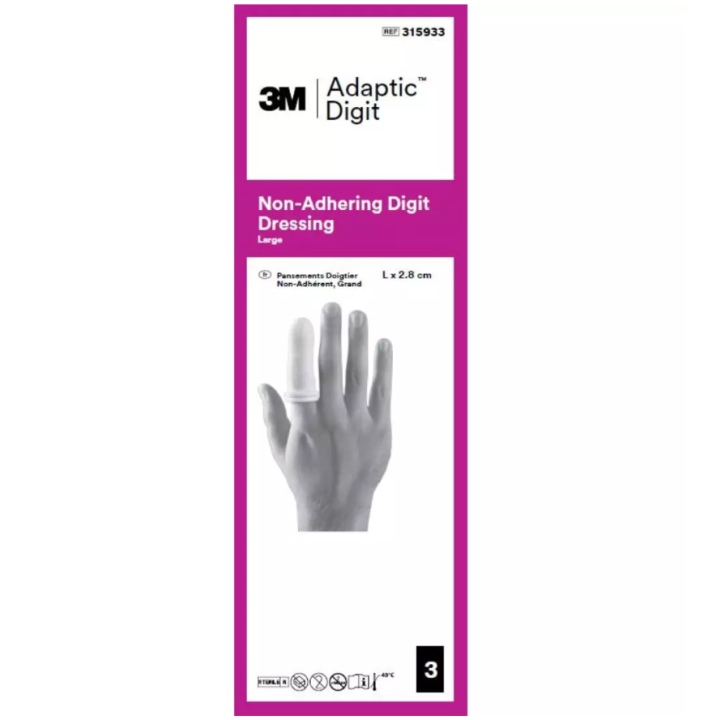 Adaptic doigtier taille L - boite de 3 pi&egrave;ces  