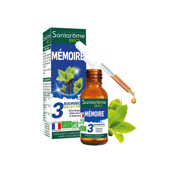 3 bourgeons BIO et frais m&eacute;moire Santarome BIO - flacon de 30 ml