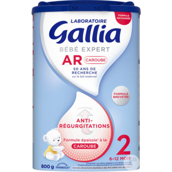 B&eacute;b&eacute; Expert AR Caroube Lait en poudre 2&egrave;me &acirc;ge Gallia - pot de 800g