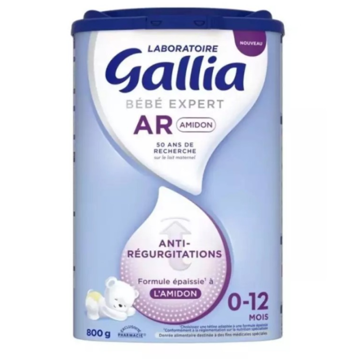 B&eacute;b&eacute; expert AR Amidon Lait en poudre 0-12mois Gallia - pot de 800g