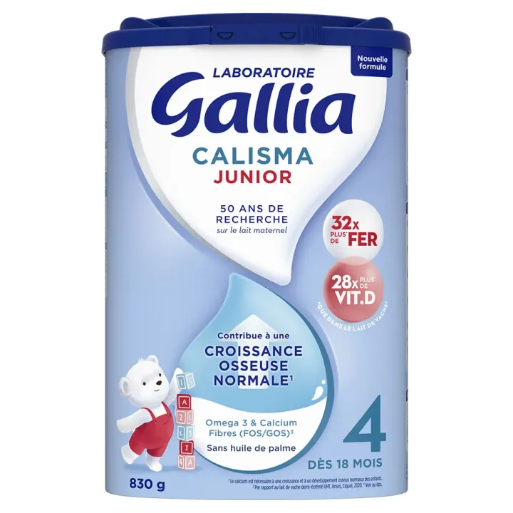 Calisma junior 4 lait en poudre d&egrave;s 18 mois Gallia - boite de 830g