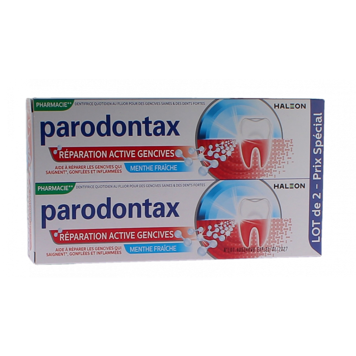 Dentifrice r&eacute;paration active gencives Parodontax - lot de 2 tubes de 75ml