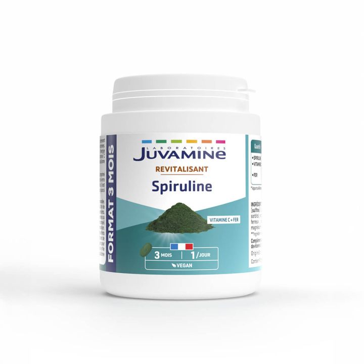 Spiruline Revitalisant Juvamine - bo&icirc;te de 90 comprim&eacute;s