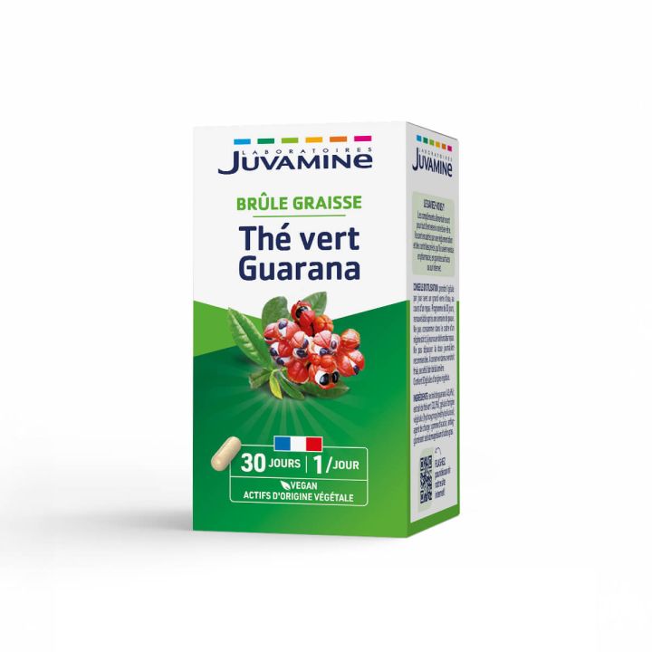 Th&eacute; Vert Guarana Br&ucirc;le Graisse Juvamine - bo&icirc;te de 30 g&eacute;lules