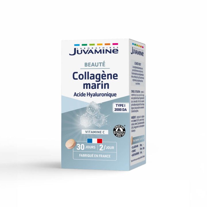Collag&egrave;ne marin acide hyaluronique Juvamine - boite de 60 comprim&eacute;s
