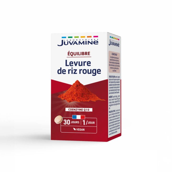 Levure de Riz Rouge Juvamine - bo&icirc;te de 30 comprim&eacute;s