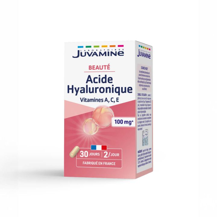 Acide hyaluronique vitamines A, C, E Juvamine - boite de 60 g&eacute;lules