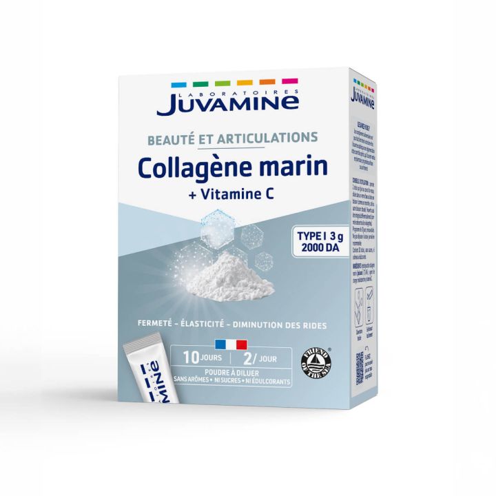 Collag&egrave;ne marin vitamine C Juvamine - boite de 20 sticks