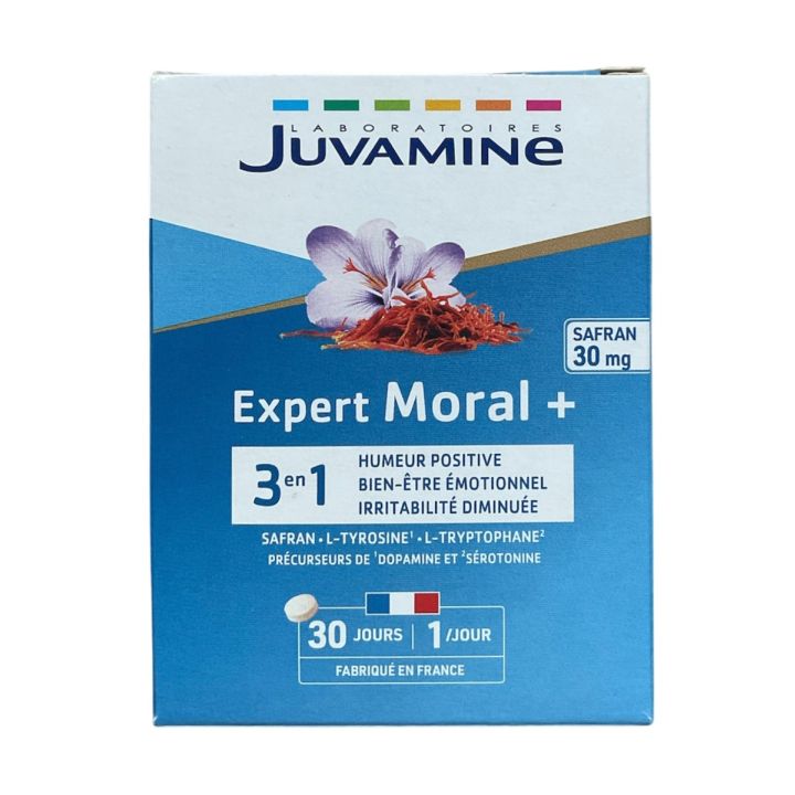 Expert Moral+ 3en1 Juvamine - boite de 30 comprim&eacute;s