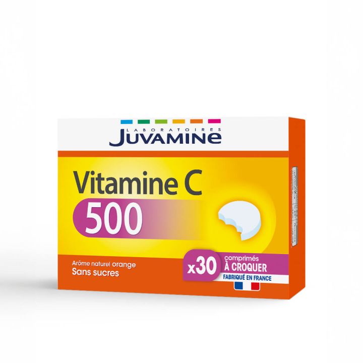 Vitamine C 500 Juvamine - bo&icirc;te de 30 comprim&eacute;s &agrave; croquer