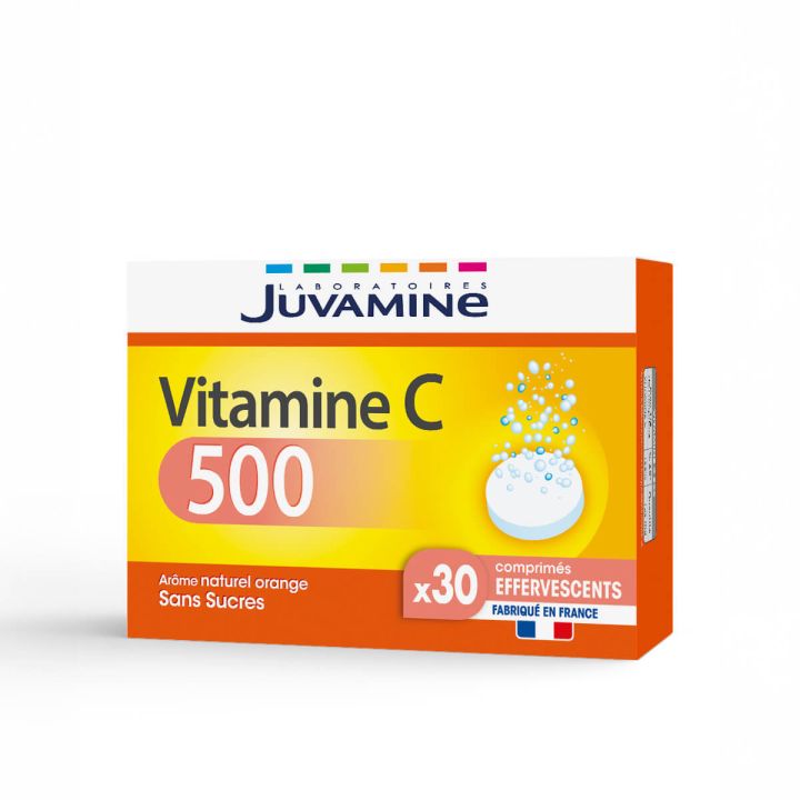Vitamine C 500 Juvamine - bo&icirc;te de 30 comprim&eacute;s effervescents