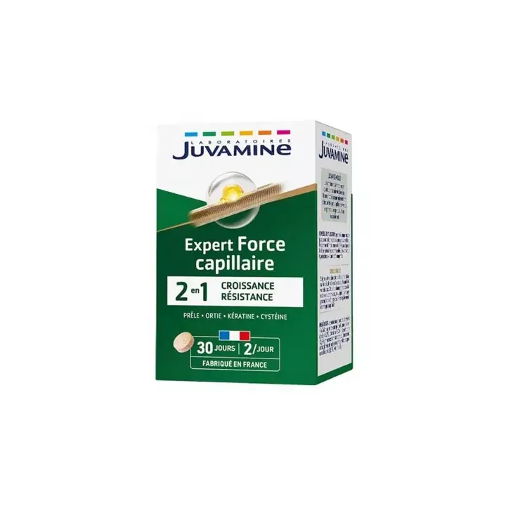 Expert Force capillaire 2en1 Juvamine - boite de 60 comprim&eacute;s