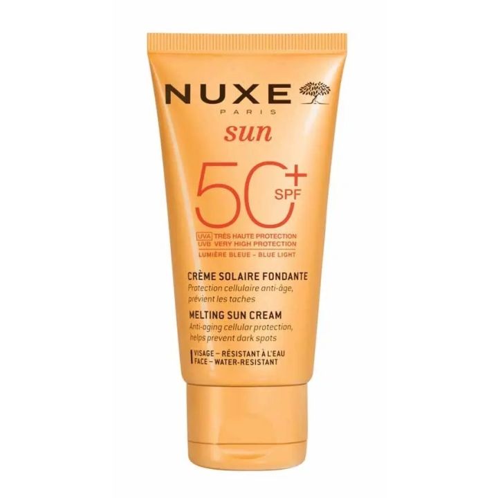 Cr&egrave;me solaire visage fondante SPF50 Nuxe Sun - tube de 50ml