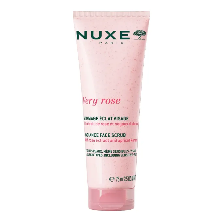 Very Rose gommage &eacute;clat visage Nuxe - tube de 75ml