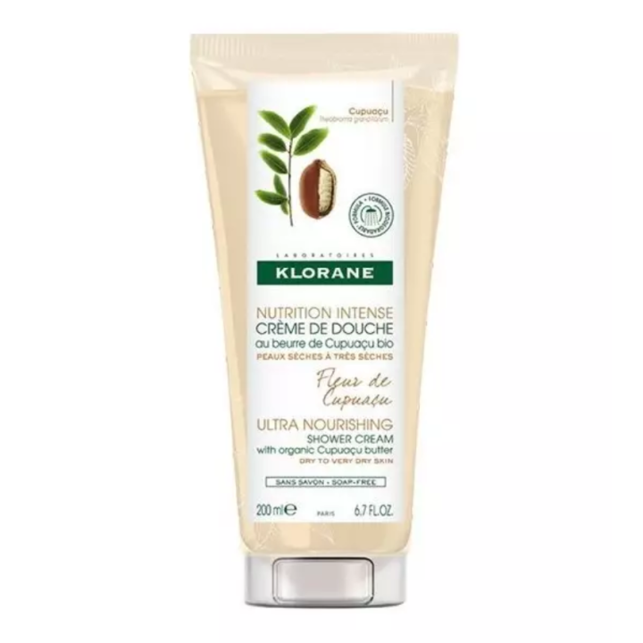 Nutrition intense cr&egrave;me de douche fleur de cupua&ccedil;u Klorane - tube de 200ml