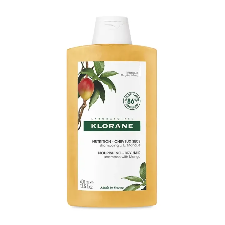 Shampoing nutrition &agrave; la mangue pour cheveux secs Klorane - flacon de 400ml