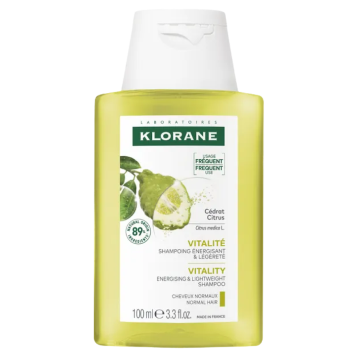 Shampoing &eacute;nergisant & l&eacute;g&egrave;ret&eacute; c&eacute;drat Klorane - flacon de 100ml
