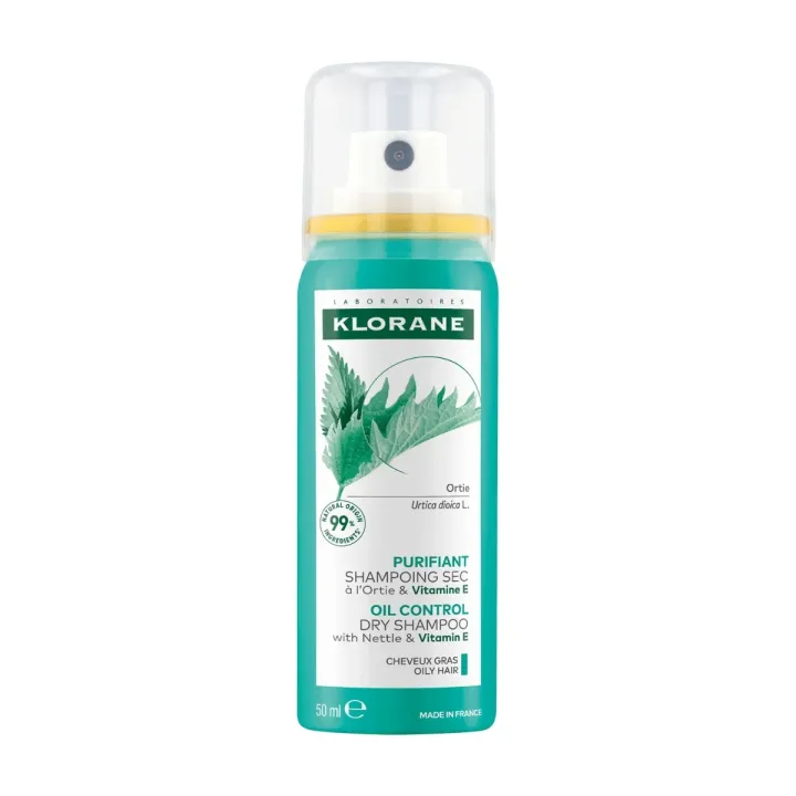 Shampoing sec purifiant &agrave; l'ortie & vitamine Klorane - spray de 50ml