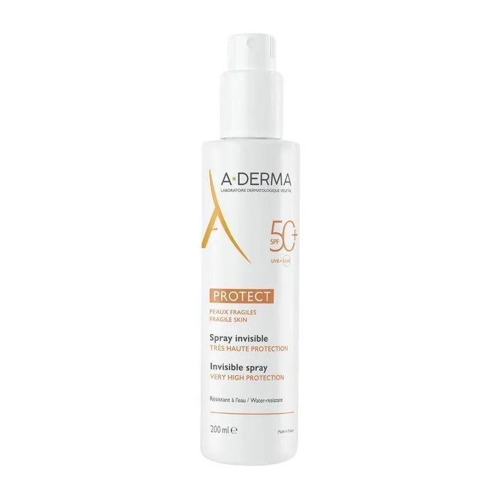Protect spray invisible tr&egrave;s haute protection SPF50+ A-Derma - spray de 200ml