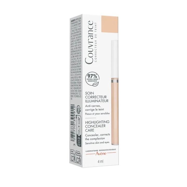 Couvrance soin correcteur illuminateur Av&egrave;ne - tube de 4ml