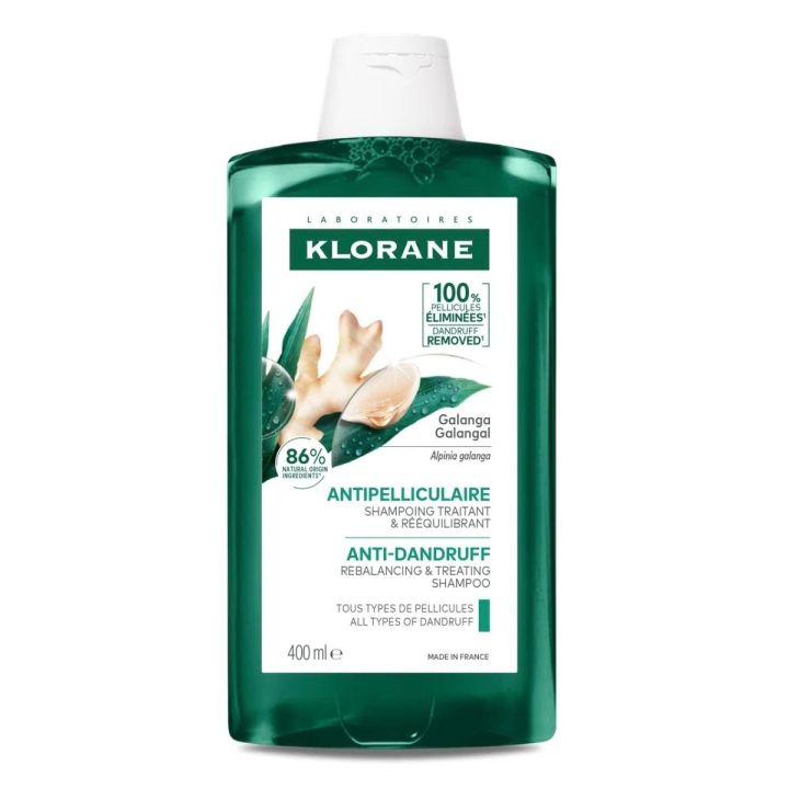 Shampoing antipelliculaire traitant et r&eacute;&eacute;quilibrant Klorane - flacon de 400ml