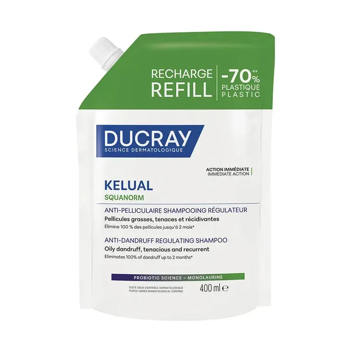 Kelual Squanorm shampooing anti-pelliculaire r&eacute;gulateur Ducray - recharge de 400ml