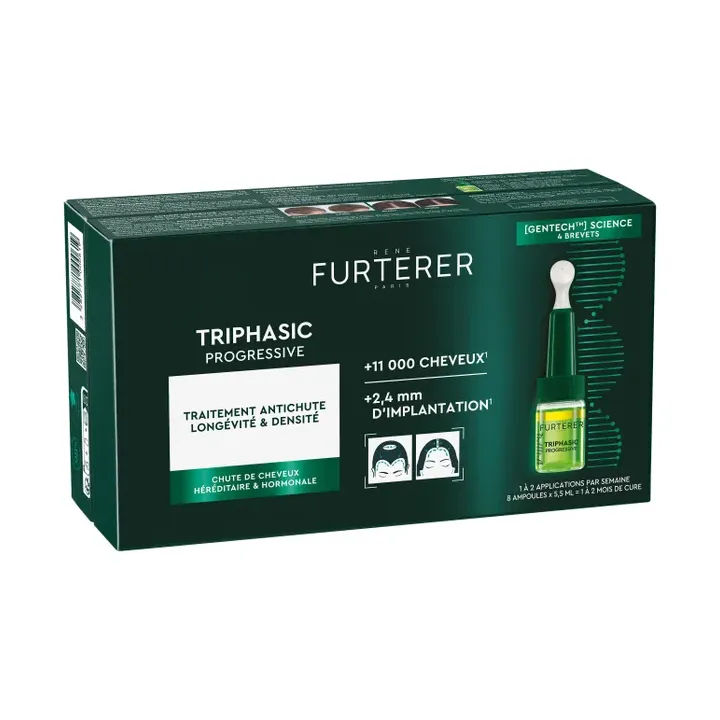 Triphasic Progressive traitement anti-chute Ren&eacute; Furterer - boite de 8 flacons de 5,5ml