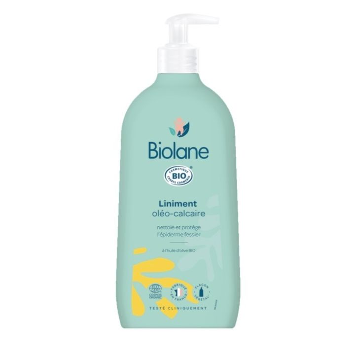 Liniment ol&eacute;o-calcaire bio Biolane - flacon-pompe de 500ml	