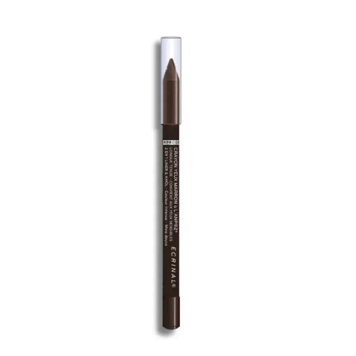 Crayon maquillage yeux sensibles marron Ecrinal - crayon de 1,3g