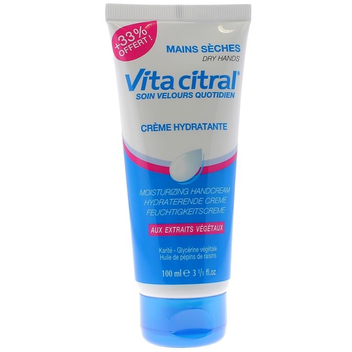 Cr&egrave;me hydratante mains s&egrave;ches Vita Citral - tube de 100 ml