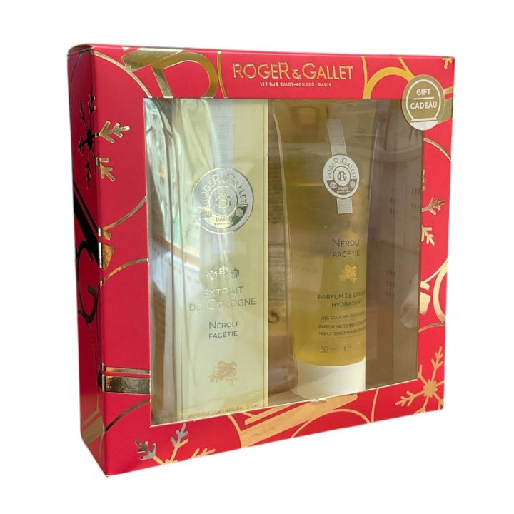 Coffret n&eacute;roli fac&eacute;tie extrait de cologne Roger & Gallet - coffret de 2 produits