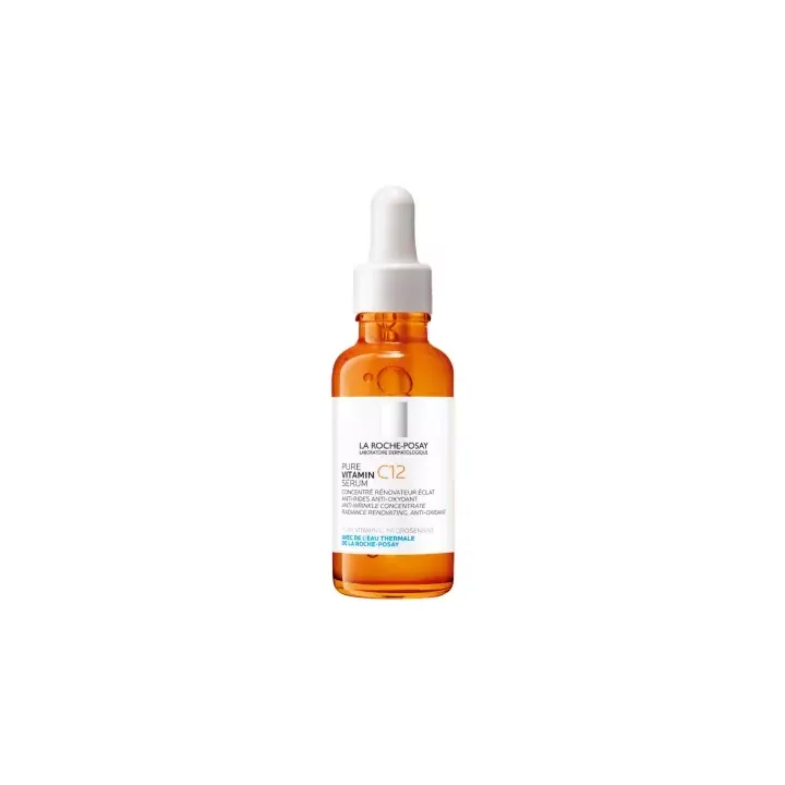 S&eacute;rum R&eacute;novateur &Eacute;clat Pure Vitamin C12 La Roche-Posay - flacon pipette de 30ml