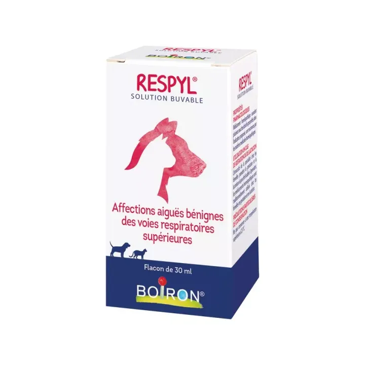 Respyl affections aigu&euml;s b&eacute;nignes des voies respiratoires sup&eacute;rieures Boiron - flacon de 30ml