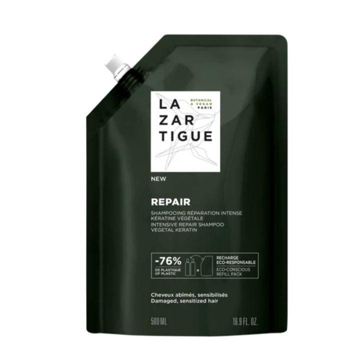 Repair shampooing r&eacute;paration intense Lazartigue - &eacute;co-recharge de 500ml