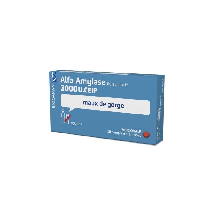 Alfa-amylase Biogaran - boite de 18 comprim&eacute;s