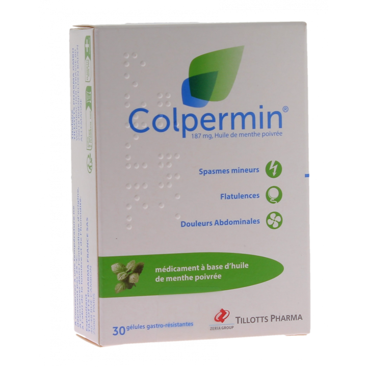 Colpermin 187mg - bo&icirc;te de 30 g&eacute;lules gastro-r&eacute;sistantes