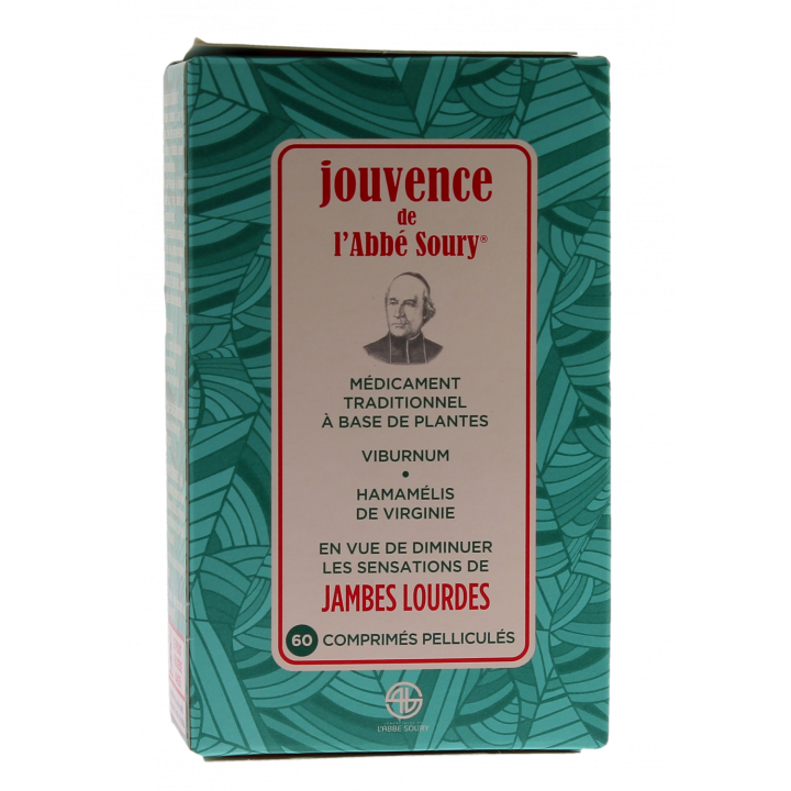 Jambes lourdes Jouvence de l'Abb&eacute; Soury - bo&icirc;te de 60 comprim&eacute;s pellicul&eacute;s