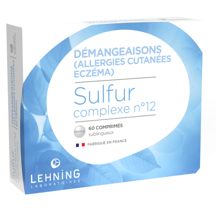 Sulfur complexe n&deg;12 d&eacute;mangeaisons Lehning - bo&icirc;te de 60 comprim&eacute;s
