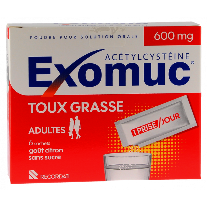 Exomuc 600 mg poudre - bo&icirc;te de 6 sachets