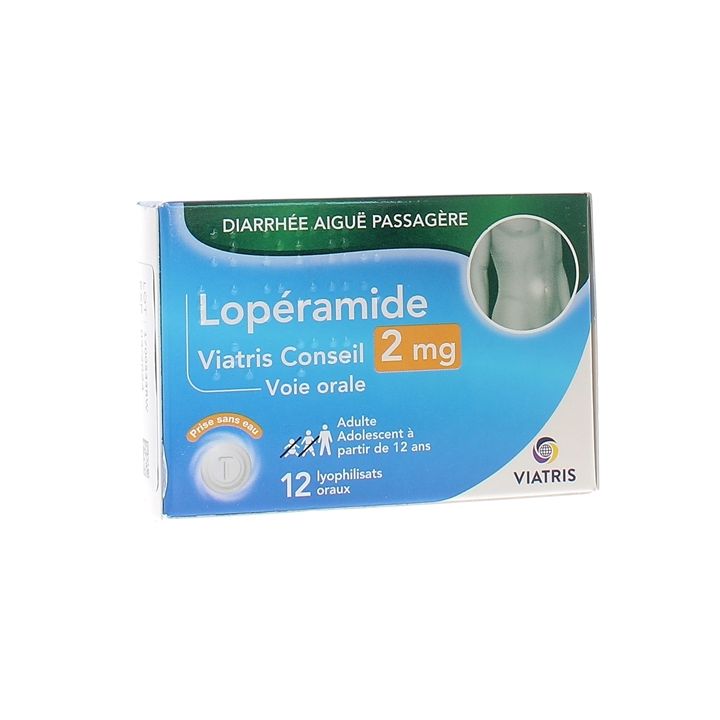 Lop&eacute;ramide 2 mg Viatris Conseil - bo&icirc;te de 12 lyophilisats oraux