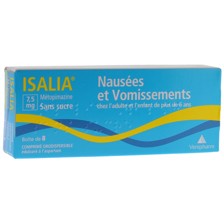 Isalia 7,5 mg naus&eacute;es et vomissements - bo&icirc;te de 8 comprim&eacute;s orodispersibles