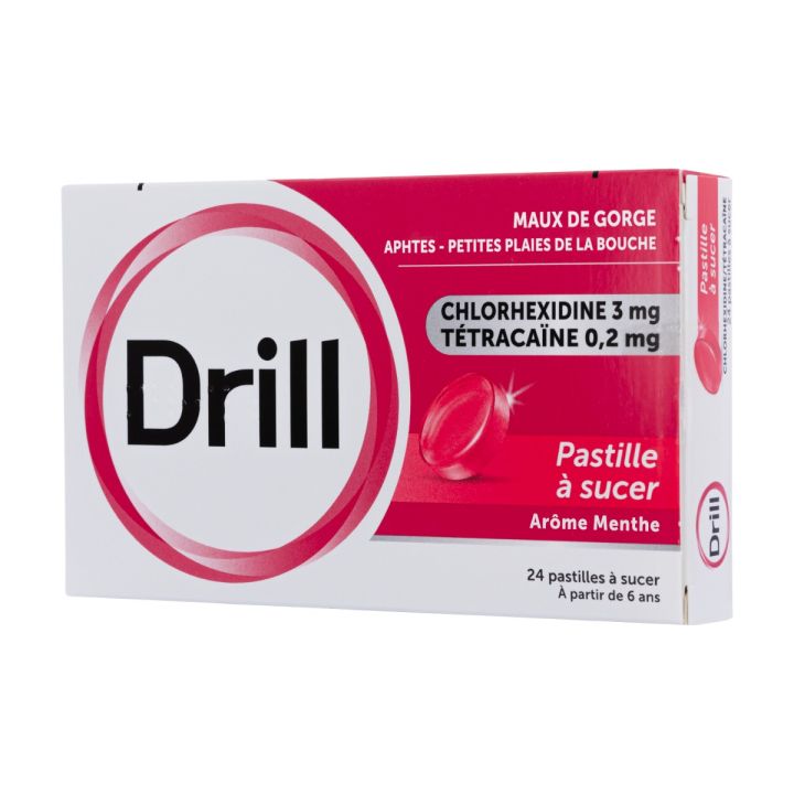 Pastilles &agrave; sucer Drill - bo&icirc;te 24 pastilles